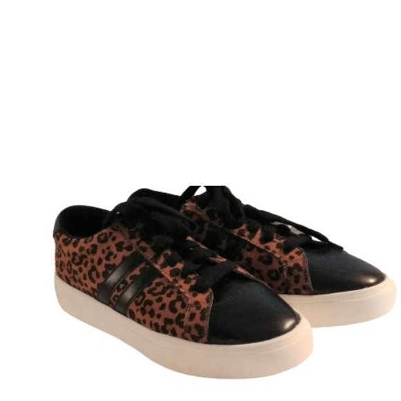 Time & Tru Womens Leopard Animal Print Sneakers Size 8- 8.5-9  New w/Tags - Picture 9 of 9